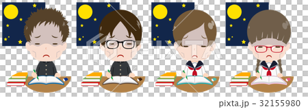 研究設定在夜間學習累了 32155980