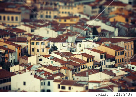Florence old building roof tilt-shift Florence old building roof tilt-shift 32158435