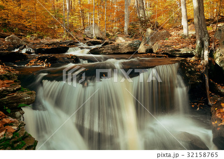 Autumn waterfalls 32158765