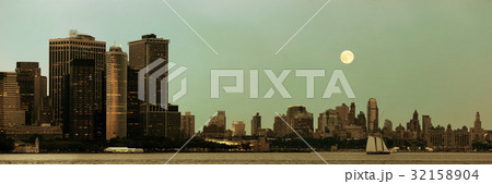 Manhattan downtown skyline 32158904