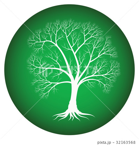 Abstract tree  on a green background 32163568