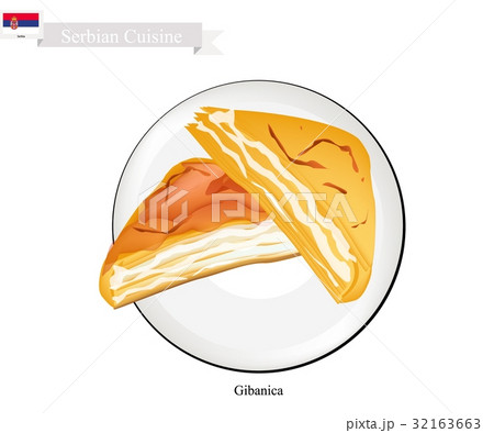 Gibanica or Cheese Pie,Popular Dessert of Serbia 32163663