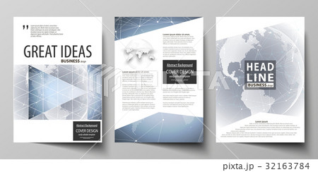 Abstract futuristic network shapes. High tech 32163784