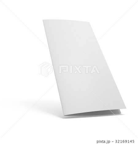3D rendering blank two fold paper brochure isolate 3D rendering blank two fold paper brochure isolate 32169145