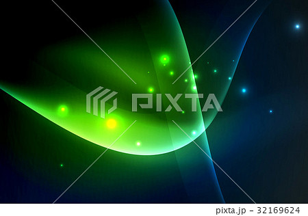 Smoky glowing waves in the dark 32169624