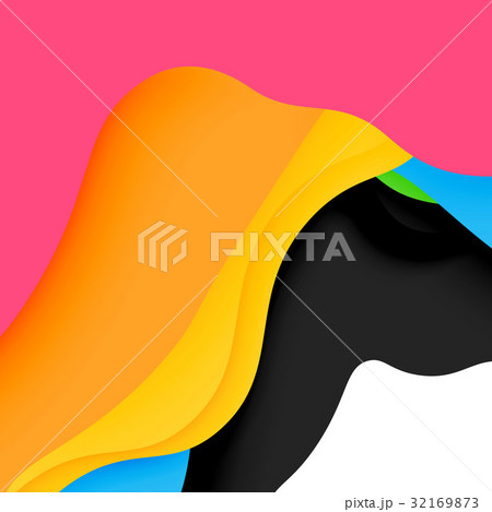 3d vector abstract background with cut shapes 32169873