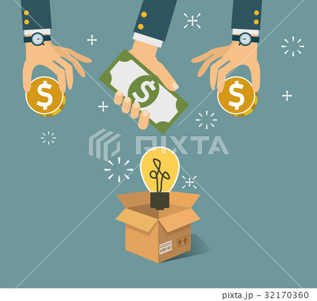 Vector crowdfunding concept in flat style - new 32170360