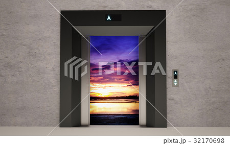 elevator open door 32170698