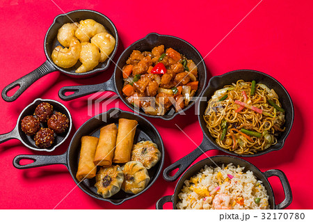 中華料理　集合　Delicious Chinese food group photo 32170780
