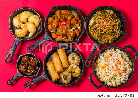 中華料理　集合　Delicious Chinese food group photo 32170781