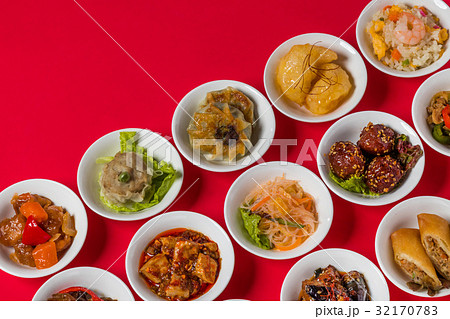 中華料理　集合　Delicious Chinese food group photo 32170783