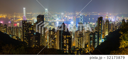 香港　ヴィクトリア・ピークからの夜景 32173879