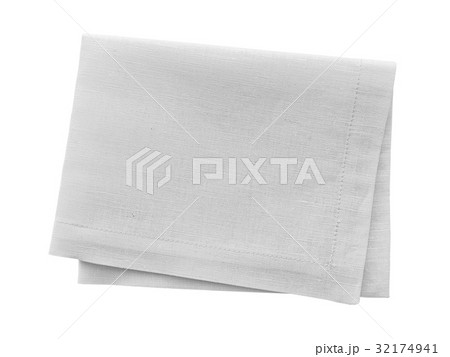 White napkin isolated on white White napkin isolated on white 32174941