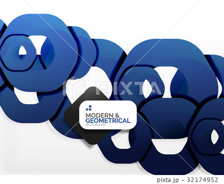 Geometric abstract background, cut chain shapes or Geometric abstract background, cut chain shapes or 32174952