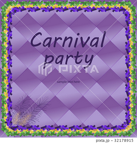 Carnival party card  on a purple background 32178915