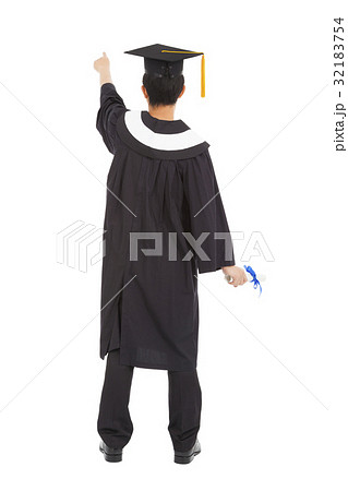 graduation man  pointing somewhere 32183754