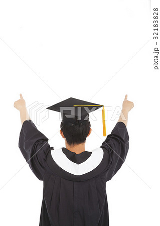 graduation man raised hands 32183828