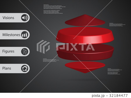 3D illustration infographic template  32184477