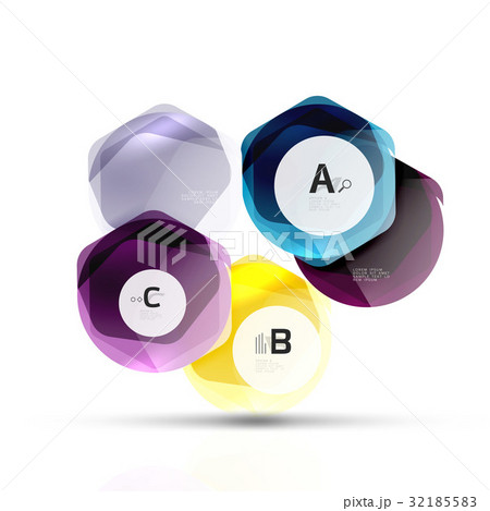 Glass modern geometrical hexagon abstract 32185583