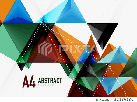 Triangular low poly vector a4 size geometric 32186136