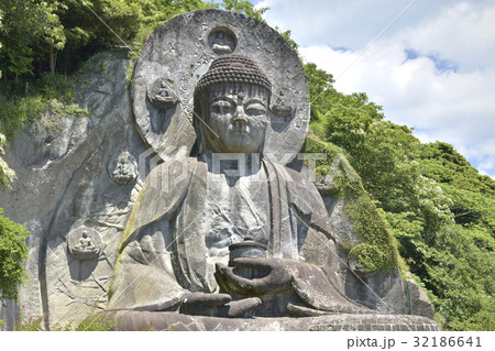 日本寺大仏 鋸山 千葉の写真素材