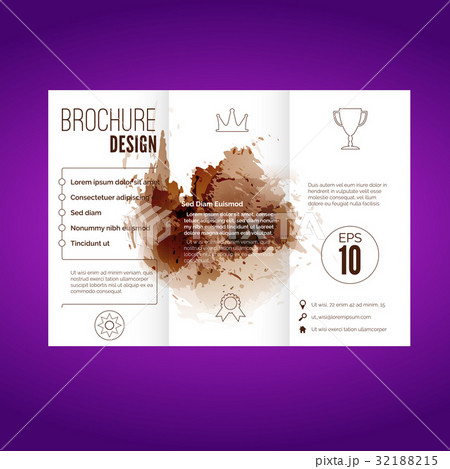 Modern splatter pattern brochure design 32188215