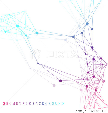 Geometric abstract background with connected line 32188919