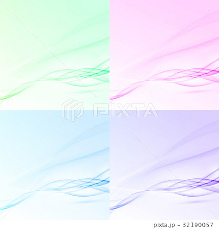 Bright abstract swoosh wave layout collection 32190057