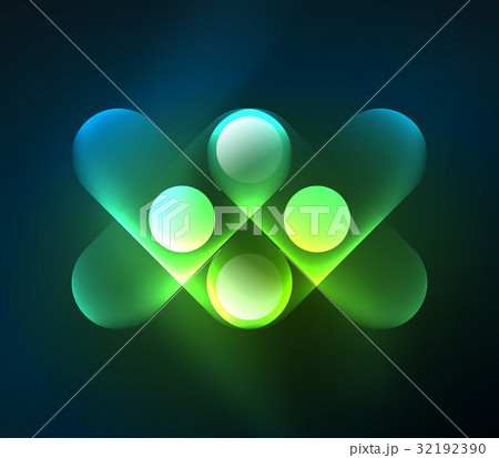 Vector glowing geometric shapes background 32192390