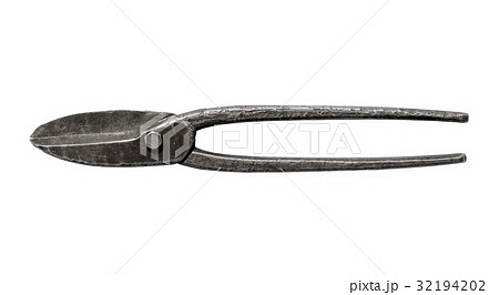 Old dingy scissors for metal 32194202
