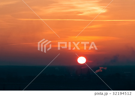 Sunset at city of Riga 32194512
