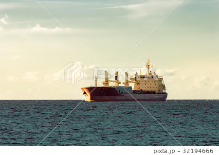 Red cargo ship Red cargo ship 32194666