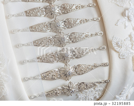 National costume of Caucasian bride.  32195885