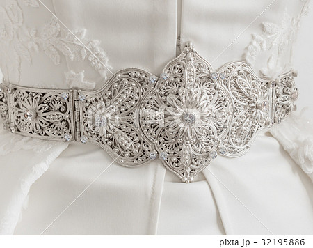 National costume of Caucasian bride. National costume of Caucasian bride. 32195886