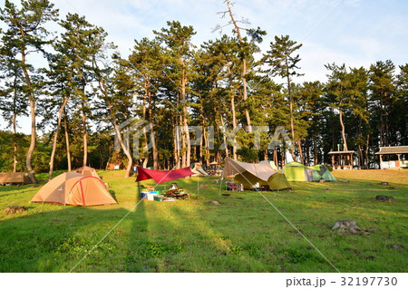 グリーンパークおおしまキャンプ場 富山県 の写真素材