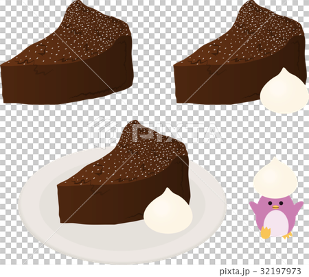 Gateau Chocolat And Penguin Stock Illustration
