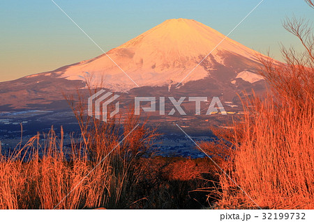 箱根・矢倉岳から見る朝焼けの富士山 箱根・矢倉岳から見る朝焼けの富士山 32199732