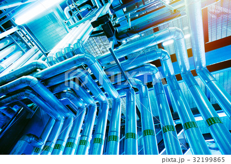 Industrial zone, Steel pipelines and valves Industrial zone, Steel pipelines and valves 32199865