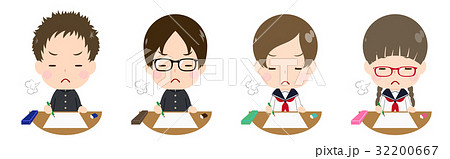 テストを受ける学生 気合 テストを受ける学生 気合 32200667