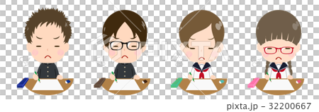 テストを受ける学生 気合 テストを受ける学生 気合 32200667