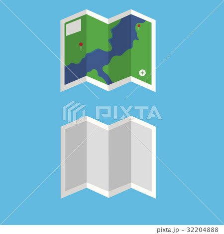 Flat map vector Flat map vector 32204888