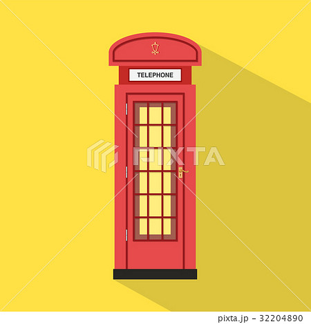 Flat red pay phone  32204890
