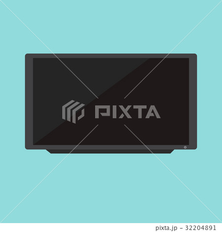 Flat Black Television vector  32204891