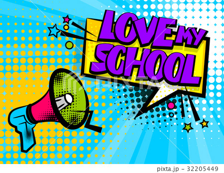 Megaphone pop art love school Megaphone pop art love school 32205449