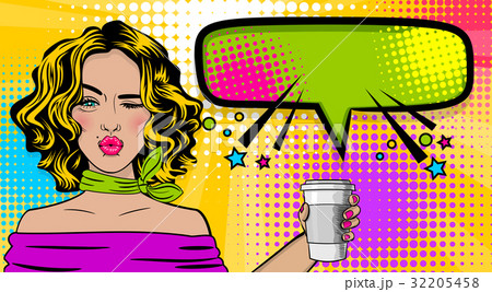 Pop art cartoon comic sexy woman 32205458