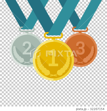 Medals from gold, silver and bronze 32207154