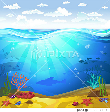 Underwater Seabed With Coralsのイラスト素材 Underwater Seabed With Coralsのイラスト素材