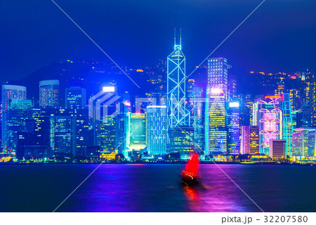 Hong Kong Skyline nigh view Hong Kong Skyline nigh view 32207580