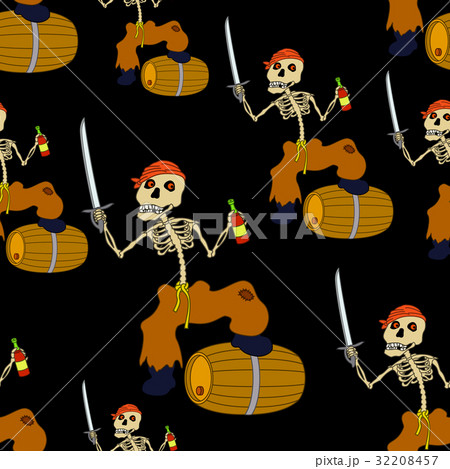 Jolly Roger Skeleton Seamless Jolly Roger Skeleton Seamless 32208457