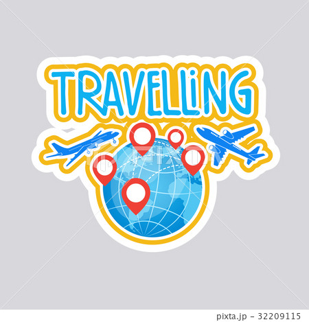 Travelling Sticker Social Media Network Message 32209115